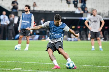 Istanbul, Turkey - August 14, 2019: Roberto Firmino before the UEFA Super Cup Finals match between Liverpool and Chelsea at Vodafone Park in Vodafone Arena, Turkey