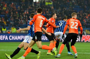 KHARKIV, UKRAINE - December 11, 2019: Luis Muriel player during the UEFA Champions League match between Shakhtar vs Atalanta Bergamasca Calcio BC (Italy), Ukraine