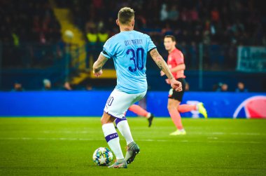 KHARKIV, UKRAINE - September 18, 2019: Nicolas Otamendi player during the UEFA Champions League match between Shakhtar Donetsk vs Manchester City (England), Ukraine