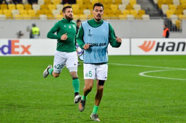 LVIV, UKRAINE - November 07, 2019: Timothee Kolodziejczak player during the UEFA Europa League match between Alexandria (Ukraine) vs AS Saint Etienne (France), Ukraine