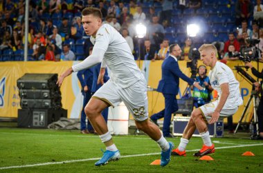 DNIPRO, UKRAINE - September 10, 2019: Mykola Matviienko player during the friendly match between national team Ukraine against Nigeria national team, Ukraine