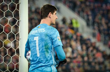 SAINT-PETERSBURG, RUSSIA - November 16, 2019: Thibaut Courtois player during UEFA EURO 2020 qualifying match between national team Russia against Belgium national team, Russia
