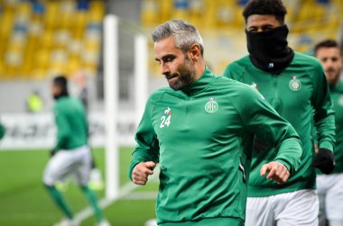 LVIV, UKRAINE - November 07, 2019: Loic Perrin player during the UEFA Europa League match between Alexandria (Ukraine) vs AS Saint Etienne (France), Ukraine