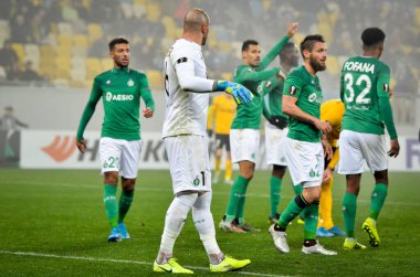 LVIV, UKRAINE - November 07, 2019: Stephane Ruffier player during the UEFA Europa League match between Alexandria (Ukraine) vs AS Saint Etienne (France), Ukraine