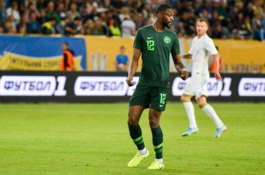 DNIPRO, UKRAINE - September 10, 2019:  Semi Ajayi player during the friendly match between national team Ukraine against Nigeria national team, Ukraine