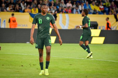 DNIPRO, UKRAINE - September 10, 2019: Joe Aribo player during the friendly match between national team Ukraine against Nigeria national team, Ukraine
