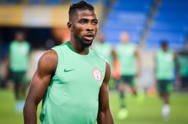 DNIPRO, UKRAINE - September 10, 2019: Football player during the friendly match between national team Ukraine against Nigeria national team, Ukraine