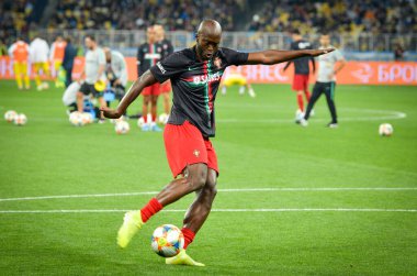 Kyiv, Ukrayna - 14 Ekim 2019: Uefa Euro 2020 ön eleme karşılaşmasında Ukrayna milli takımı Ukrayna ile Ukrayna milli takımı arasında oynanan karşılaşmada Danilo Pereira oyuncusu