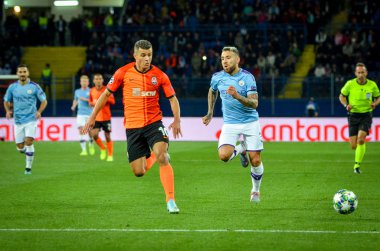 KHARKIV, UKRAINE - September 18, 2019: Nicolas Otamendi player during the UEFA Champions League match between Shakhtar Donetsk vs Manchester City (England), Ukraine