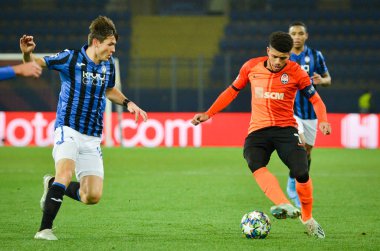 KHARKIV, UKRAINE - December 11, 2019: Marten de Roon player during the UEFA Champions League match between Shakhtar vs Atalanta Bergamasca Calcio BC (Italy), Ukraine