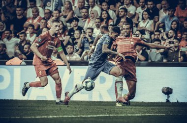 Istanbul, Turkey - August 14, 2019: Emerson player during the UEFA Super Cup Finals match between Liverpool and Chelsea at Vodafone Park in Vodafone Arena, Turkey