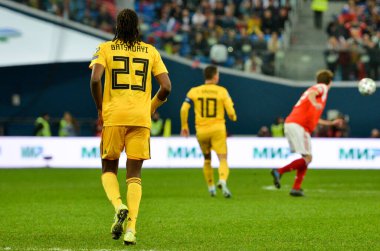 SAINT-PETERSBURG, RUSSIA - November 16, 2019: Dedryck Boyata player during UEFA EURO 2020 qualifying match between national team Russia against Belgium national team, Russia