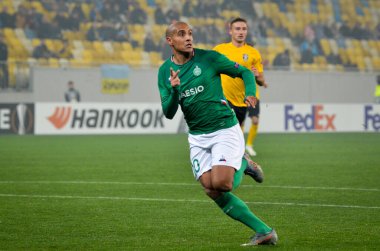 LVIV, UKRAINE - November 07, 2019:  Wahbi Khazri player during the UEFA Europa League match between Alexandria (Ukraine) vs AS Saint Etienne (France), Ukraine