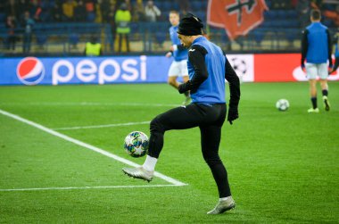 KHARKIV, UKRAINE - December 11, 2019: Papu Gomez player during the UEFA Champions League match between Shakhtar vs Atalanta Bergamasca Calcio BC (Italy), Ukraine
