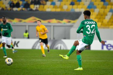 LVIV, UKRAINE - November 07, 2019: Wesley Fofana player during the UEFA Europa League match between Alexandria (Ukraine) vs AS Saint Etienne (France), Ukraine