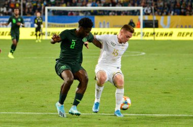 DNIPRO, UKRAINE - September 10, 2019: Ola Aina player during the friendly match between national team Ukraine against Nigeria national team, Ukraine