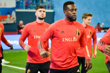 SAINT-PETERSBURG, RUSSIA - November 16, 2019: Belgium national football team training session during UEFA EURO 2020 qualifying match between Russia against Belgium, Russia