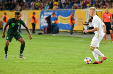 DNIPRO, UKRAINE - September 10, 2019: Oleksandr Zinchenko player during the friendly match between national team Ukraine against Nigeria national team, Ukraine