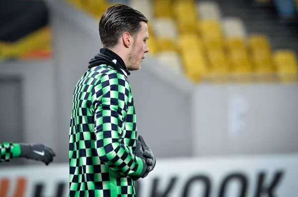 Lvov Ukrajina Listopadu 2019 Wout Weghorst Fotbalista Trénink Během Utkání — Stock fotografie