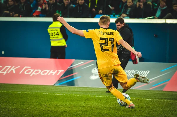 Saint Petersburg Rusia Noviembre 2019 Jugador Timothy Castagne Durante Partido — Foto de Stock