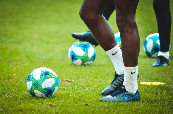 Istambul Turquia Agosto 2019 Sessão Treino Futebol Com Bola Jogadores — Fotografia de Stock