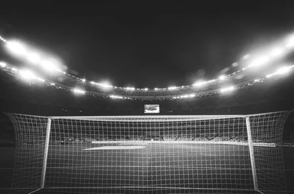 KYIV, UKRAINE - October 14, 2019: General view of the stadium behind the gate during the UEFA EURO 2020 qualifying match between Ukraine against Portugal, Ukraine