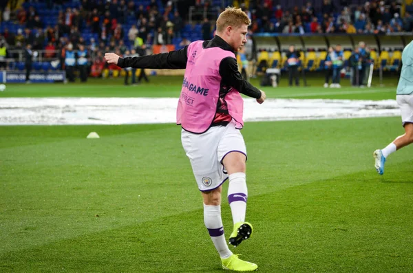 KHARKIV, UKRAINE - September 18, 2019: Kevin De Bruyne during the UEFA Champions League match between Shakhtar Donetsk vs Manchester City (England), Ukraine