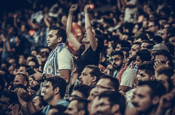 Istanbul Turkey August 2019 Chelsea Football Fans Support Team Uefa — Stok fotoğraf