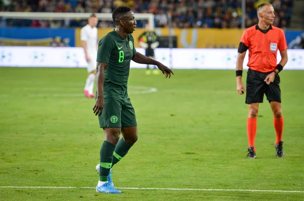 Dnipro Ucrania Septiembre 2019 Jugador Oghenekaro Etebo Durante Partido Amistoso — Foto de Stock