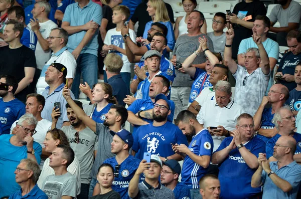 Istanbul Turchia Agosto 2019 Tifosi Spettatori Del Chelsea Football Durante — Foto Stock