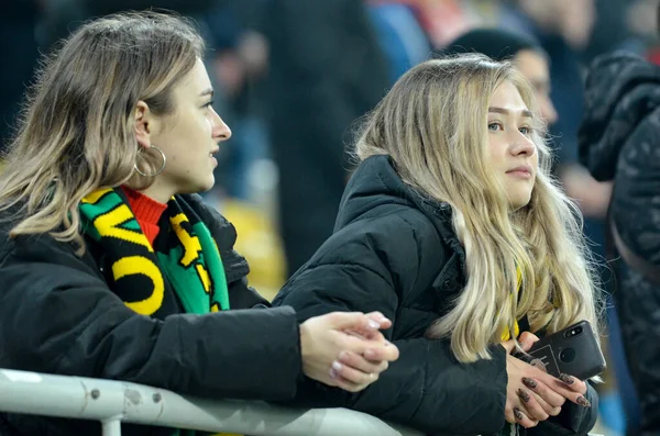 Lviv Ukraine November 2019 Fans Amd Girls Supports His Team — Φωτογραφία Αρχείου