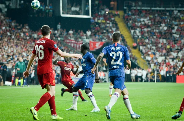 Istanbul Turkey August 2019 Andrew Robertson Christian Pulisic Uefa Super — ストック写真