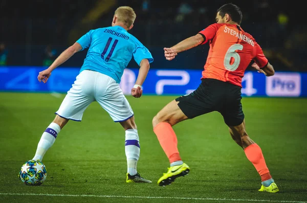 Kharkiv Ucrania Septiembre 2019 Oleksandr Zinchenko Taras Stepanenko Durante Partido — Foto de Stock