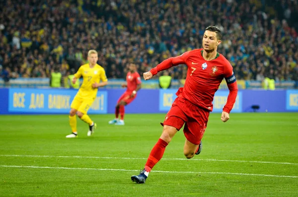 Kyiv Ukraine October 2019 Cristiano Ronaldo Player Uefa Euro 2020 — Stock Photo, Image