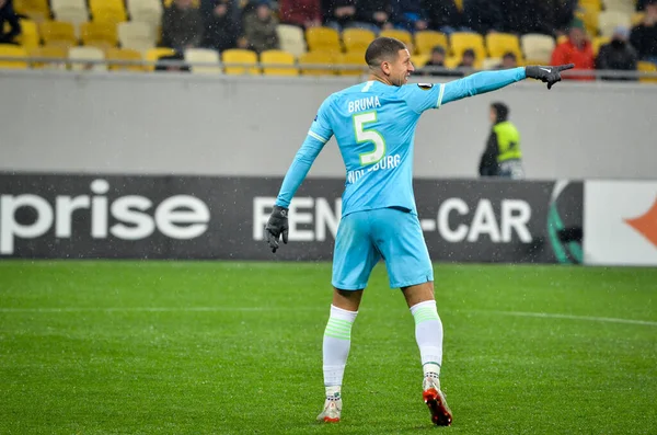 Lviv Ukrajna 2019 November Jeffrey Bruma Játékos Uefa Europa League — Stock Fotó