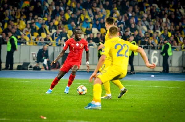 Kyiv Ucrania Octubre 2019 Jugador Bruma Durante Partido Clasificatorio Uefa —  Fotos de Stock