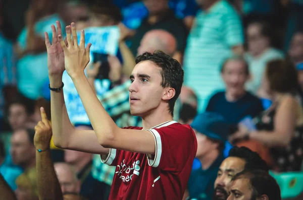 Estambul Turquía Agosto 2019 Aficionados Espectadores Del Liverpool Football Durante — Foto de Stock