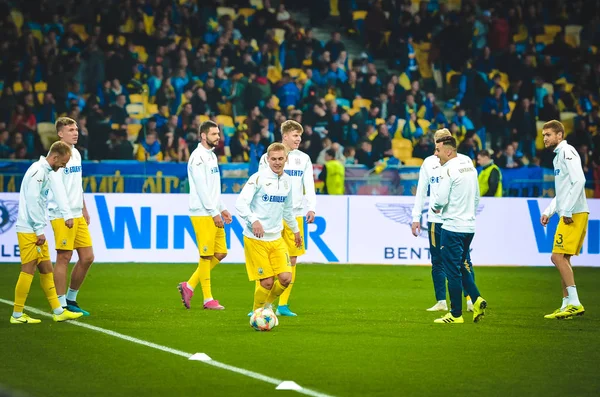 Kyjev Ukrajina Října 2019 Ukrajina Fotbalista Během Kvalifikačního Utkání Uefa — Stock fotografie