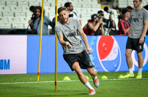 Stanbul Türkiye Ağustos 2019 Adam Lallana Oyuncuların Uefa Süper Kupası — Stok fotoğraf