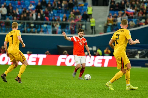 Saint Petersburg Rusia Noiembrie 2019 Jucătorul Toby Alderweireld Timpul Meciului — Fotografie, imagine de stoc