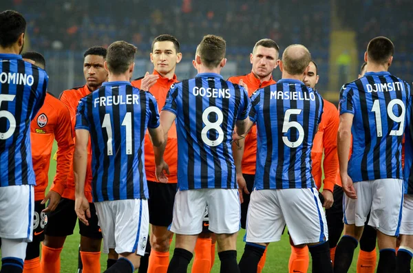 Kharkiv Ukraine December 2019 Line Atalanta Player Uefa Champions League — Stockfoto