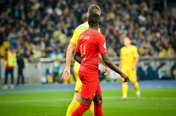 Kiev Oekraïne Oktober 2019 Bruma Speler Tijdens Kwalificatiewedstrijd Uefa Euro — Stockfoto