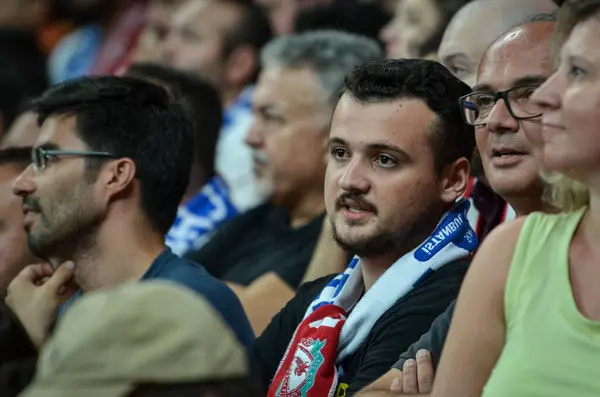 Istanbul Turkey August 2019 Football Fans Spectators Uefa Super Cup — Zdjęcie stockowe