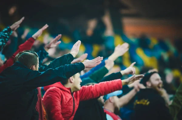 Lviv Ukrajna 2019 November Fans Amd Ultras Támogatja Csapatát Hogy — Stock Fotó