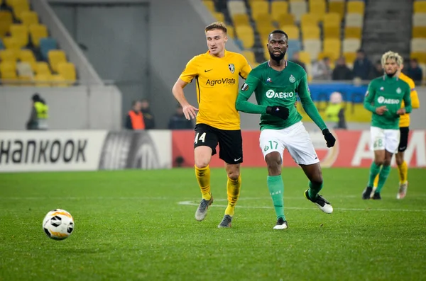 Lviv Ukraine November 2019 Jean Eudes Aholou Player Uefa Europa — Stockfoto