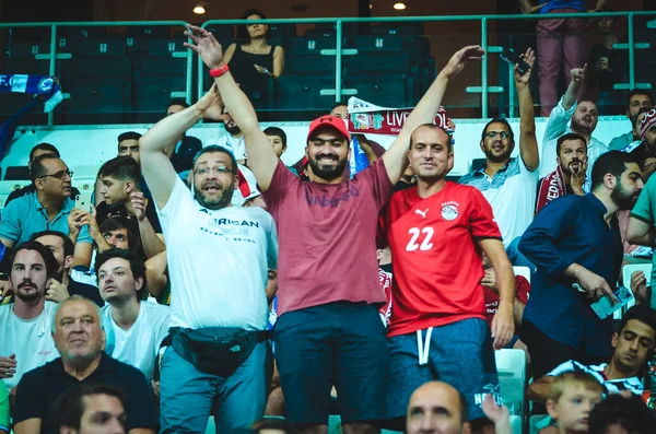 Istanbul Turkey August 2019 Liverpool Football Fans Spectators Uefa Super — стокове фото