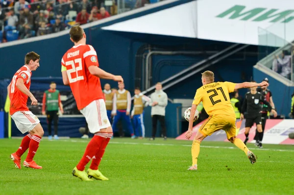 Saint Petersburg Russia November 2019 Timothy Castagne Player Uefa Euro — Stok fotoğraf