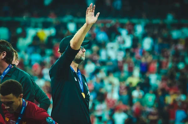 이스탄불 2019 Jurgen Klopp Liverpool Footballers Celebrate Victory Award Ceremony — 스톡 사진