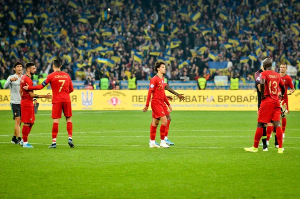 Kyiv Ukraine Octobre 2019 Portugal Joueur Football Lors Match Qualification — Photo