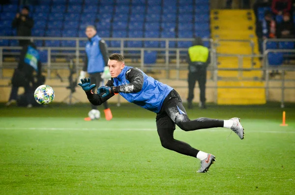 Kharkiv Ucrania Diciembre 2019 Pierluigi Gollini Durante Partido Uefa Champions — Foto de Stock